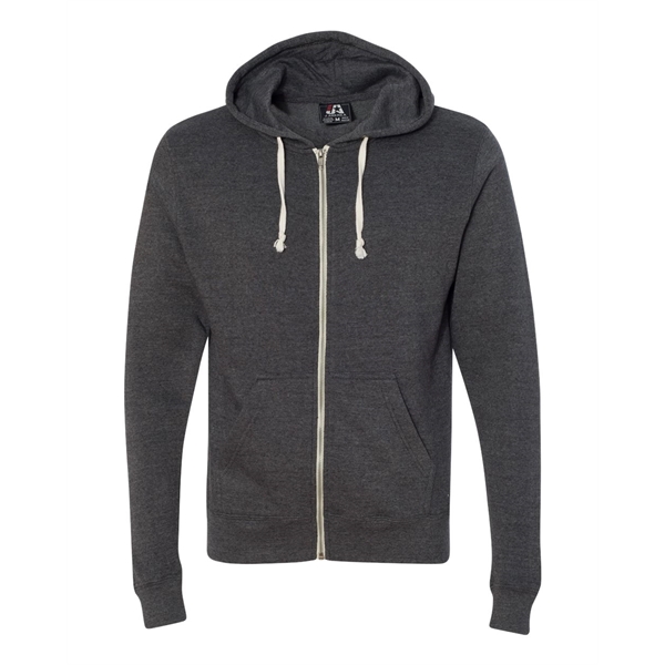 J. America Triblend Full-Zip Hooded Sweatshirt - J. America Triblend Full-Zip Hooded Sweatshirt - Image 1 of 23