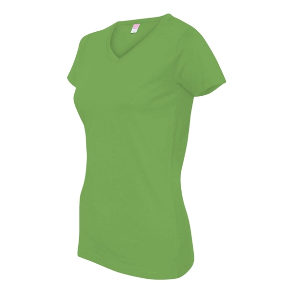 LAT Women's Fine Jersey V-Neck Tee - LAT Women's Fine Jersey V-Neck Tee - Image 2 of 77