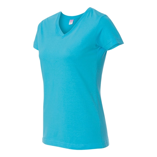 LAT Women's Fine Jersey V-Neck Tee - LAT Women's Fine Jersey V-Neck Tee - Image 5 of 77