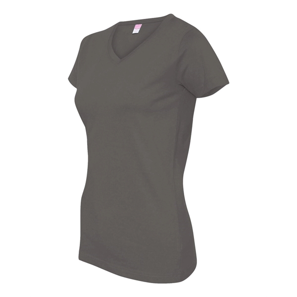 LAT Women's Fine Jersey V-Neck Tee - LAT Women's Fine Jersey V-Neck Tee - Image 11 of 77