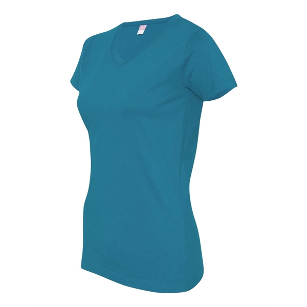 LAT Women's Fine Jersey V-Neck Tee - LAT Women's Fine Jersey V-Neck Tee - Image 17 of 77