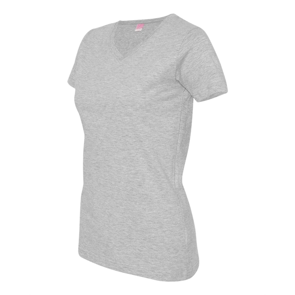 LAT Women's Fine Jersey V-Neck Tee - LAT Women's Fine Jersey V-Neck Tee - Image 23 of 77