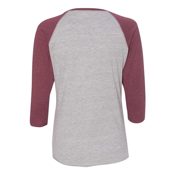 LAT Women's Baseball Fine Jersey Three-Quarter Sleeve Tee - LAT Women's Baseball Fine Jersey Three-Quarter Sleeve Tee - Image 8 of 47