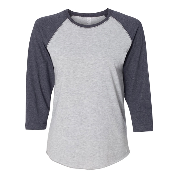 LAT Women's Baseball Fine Jersey Three-Quarter Sleeve Tee - LAT Women's Baseball Fine Jersey Three-Quarter Sleeve Tee - Image 12 of 47