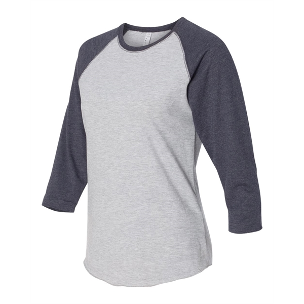 LAT Women's Baseball Fine Jersey Three-Quarter Sleeve Tee - LAT Women's Baseball Fine Jersey Three-Quarter Sleeve Tee - Image 13 of 47