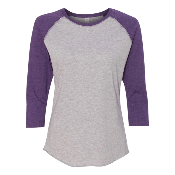LAT Women's Baseball Fine Jersey Three-Quarter Sleeve Tee - LAT Women's Baseball Fine Jersey Three-Quarter Sleeve Tee - Image 15 of 47