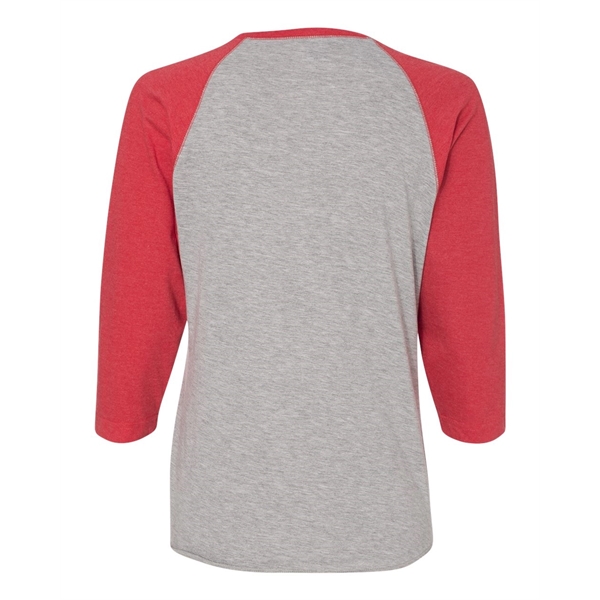 LAT Women's Baseball Fine Jersey Three-Quarter Sleeve Tee - LAT Women's Baseball Fine Jersey Three-Quarter Sleeve Tee - Image 20 of 47
