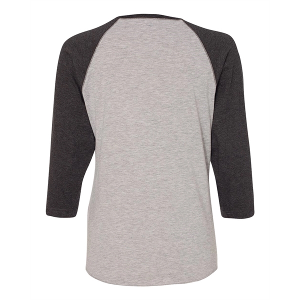 LAT Women's Baseball Fine Jersey Three-Quarter Sleeve Tee - LAT Women's Baseball Fine Jersey Three-Quarter Sleeve Tee - Image 26 of 47