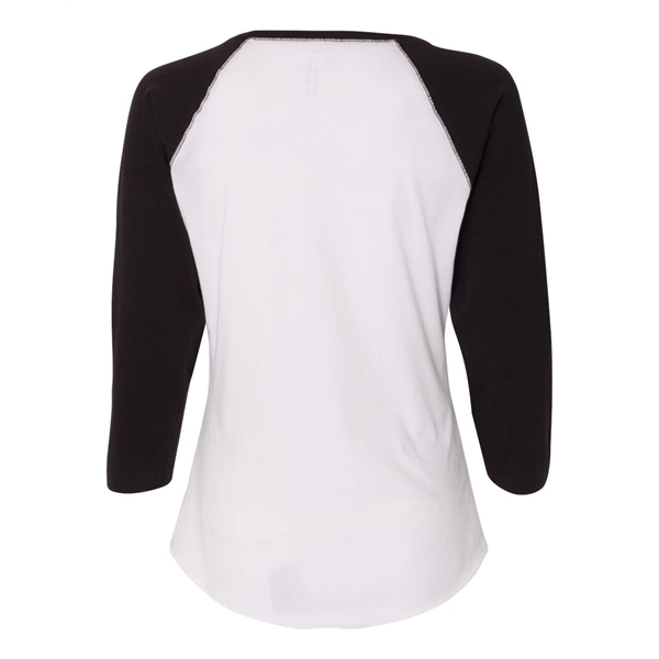 LAT Women's Baseball Fine Jersey Three-Quarter Sleeve Tee - LAT Women's Baseball Fine Jersey Three-Quarter Sleeve Tee - Image 32 of 47