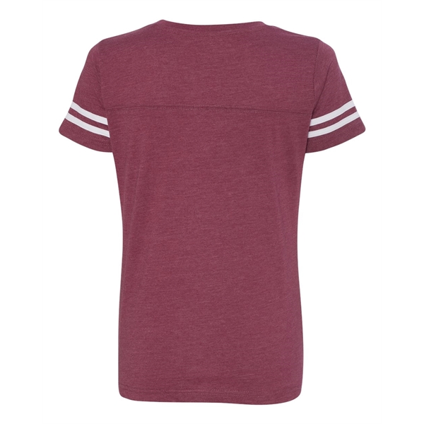 LAT Women's Football V-Neck Fine Jersey Tee - LAT Women's Football V-Neck Fine Jersey Tee - Image 8 of 40