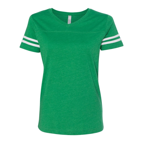 LAT Women's Football V-Neck Fine Jersey Tee - LAT Women's Football V-Neck Fine Jersey Tee - Image 9 of 40