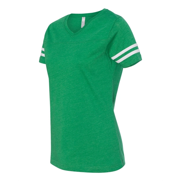 LAT Women's Football V-Neck Fine Jersey Tee - LAT Women's Football V-Neck Fine Jersey Tee - Image 10 of 40