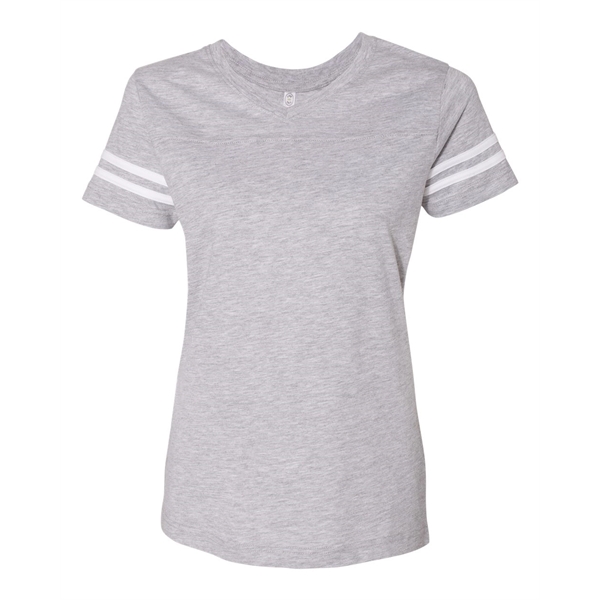 LAT Women's Football V-Neck Fine Jersey Tee - LAT Women's Football V-Neck Fine Jersey Tee - Image 12 of 40