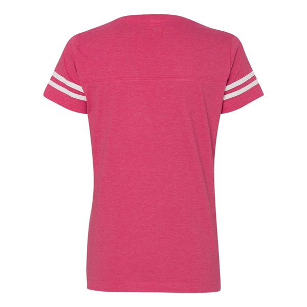 LAT Women's Football V-Neck Fine Jersey Tee - LAT Women's Football V-Neck Fine Jersey Tee - Image 17 of 40