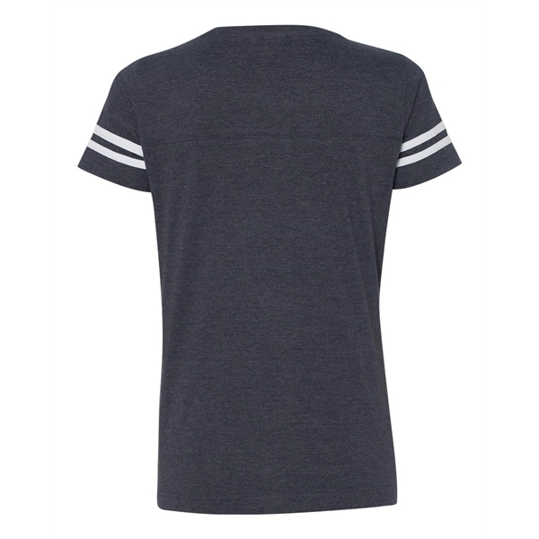 LAT Women's Football V-Neck Fine Jersey Tee - LAT Women's Football V-Neck Fine Jersey Tee - Image 20 of 40