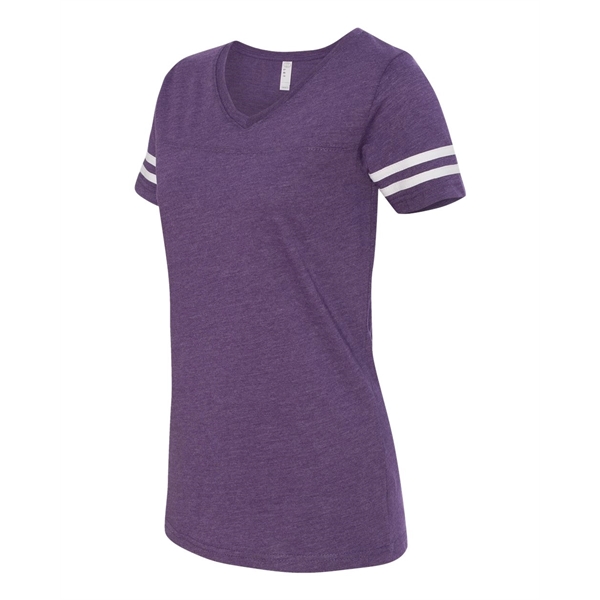 LAT Women's Football V-Neck Fine Jersey Tee - LAT Women's Football V-Neck Fine Jersey Tee - Image 22 of 40