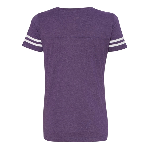 LAT Women's Football V-Neck Fine Jersey Tee - LAT Women's Football V-Neck Fine Jersey Tee - Image 23 of 40