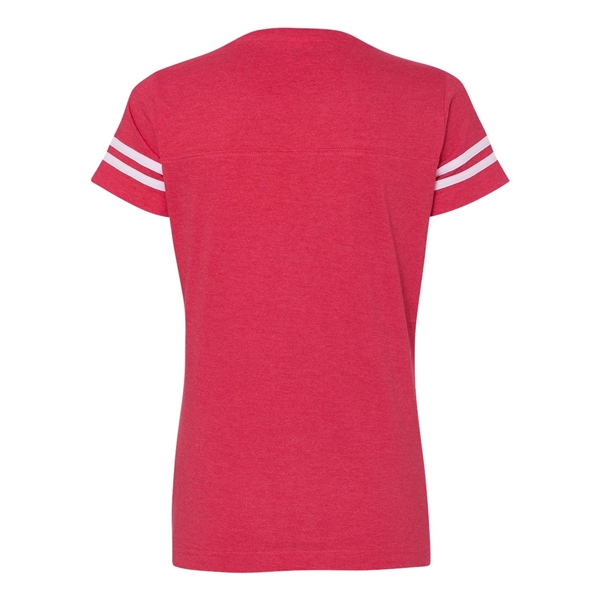 LAT Women's Football V-Neck Fine Jersey Tee - LAT Women's Football V-Neck Fine Jersey Tee - Image 26 of 40