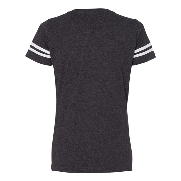 LAT Women's Football V-Neck Fine Jersey Tee - LAT Women's Football V-Neck Fine Jersey Tee - Image 31 of 40