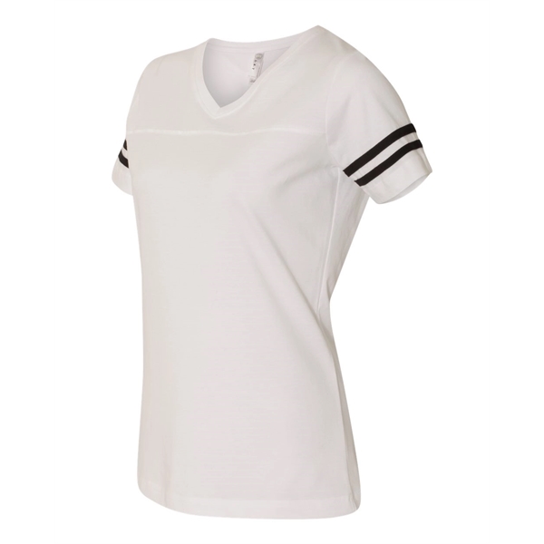 LAT Women's Football V-Neck Fine Jersey Tee - LAT Women's Football V-Neck Fine Jersey Tee - Image 33 of 40