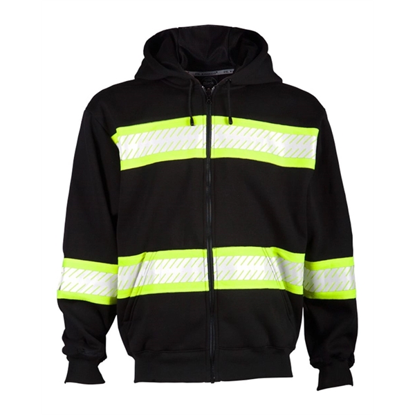 Kishigo EV Series® Enhanced Visibility Full-Zip Hooded Sw... - Kishigo EV Series® Enhanced Visibility Full-Zip Hooded Sw... - Image 1 of 7