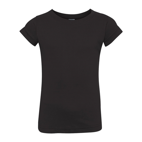 Rabbit Skins Toddler Girls Fine Jersey Tee - Rabbit Skins Toddler Girls Fine Jersey Tee - Image 4 of 45
