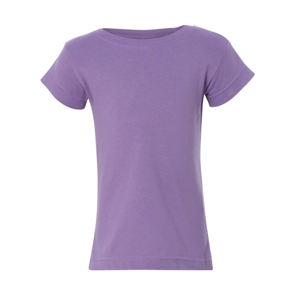Rabbit Skins Toddler Girls Fine Jersey Tee - Rabbit Skins Toddler Girls Fine Jersey Tee - Image 16 of 45