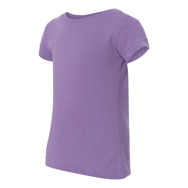 Rabbit Skins Toddler Girls Fine Jersey Tee - Rabbit Skins Toddler Girls Fine Jersey Tee - Image 17 of 45
