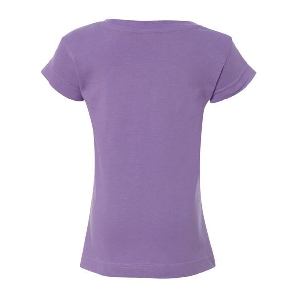 Rabbit Skins Toddler Girls Fine Jersey Tee - Rabbit Skins Toddler Girls Fine Jersey Tee - Image 18 of 45