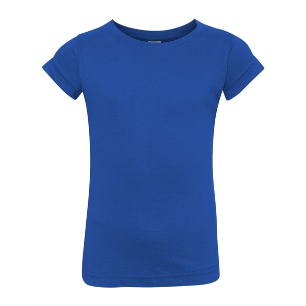 Rabbit Skins Toddler Girls Fine Jersey Tee - Rabbit Skins Toddler Girls Fine Jersey Tee - Image 28 of 45