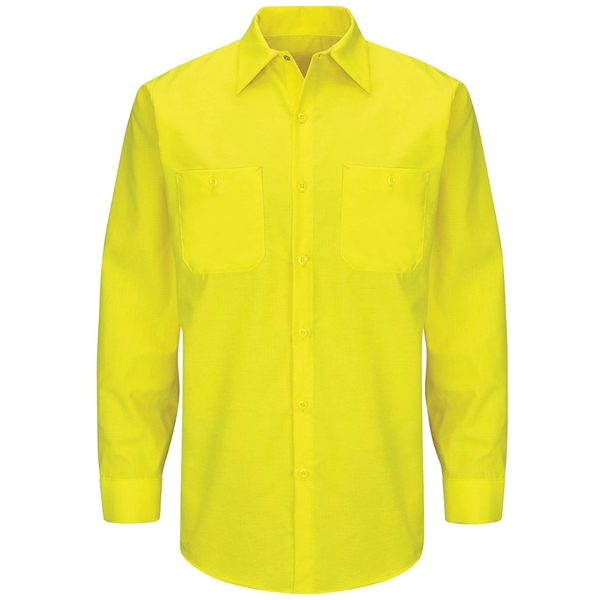 Red Kap Enhanced & Hi-Visibility Long Sleeve Work Shirt - Red Kap Enhanced & Hi-Visibility Long Sleeve Work Shirt - Image 0 of 10