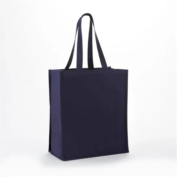 Wide Bottom Cotton Canvas Everyday Grocery Shopper Tote - Wide Bottom Cotton Canvas Everyday Grocery Shopper Tote - Image 2 of 4