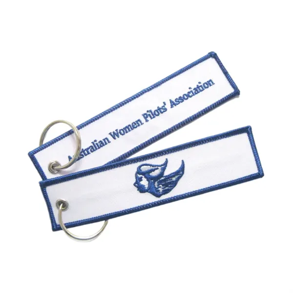 Embroidered Keychain with Metal Ring - Embroidered Keychain with Metal Ring - Image 0 of 3