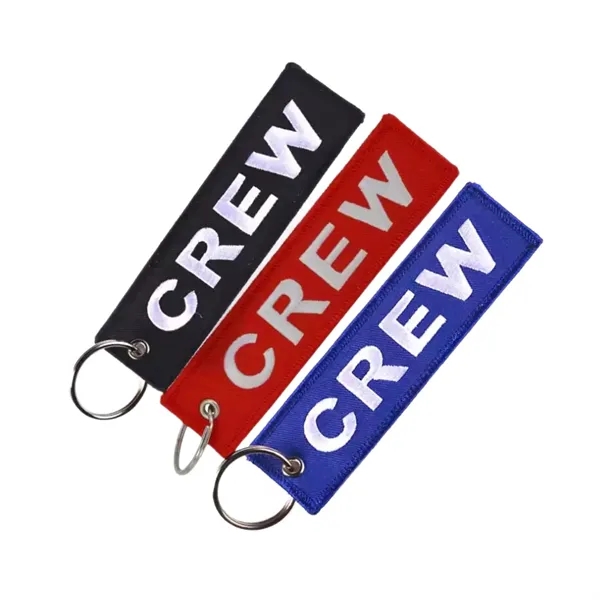 Embroidered Keychain with Metal Ring - Embroidered Keychain with Metal Ring - Image 2 of 3