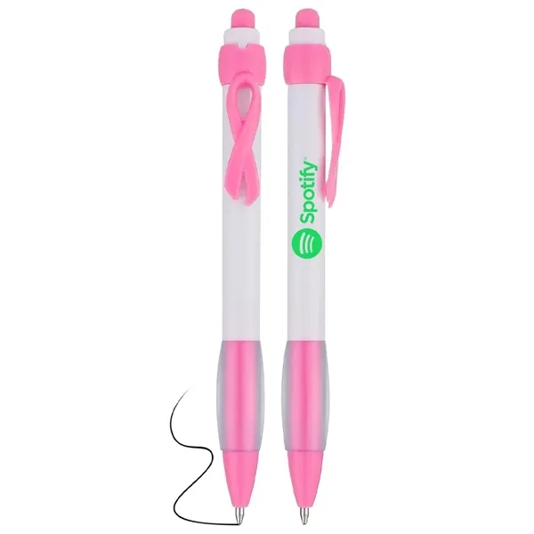 Breast Cancer Pen With Ribbon Clip - Breast Cancer Pen With Ribbon Clip - Image 9 of 10