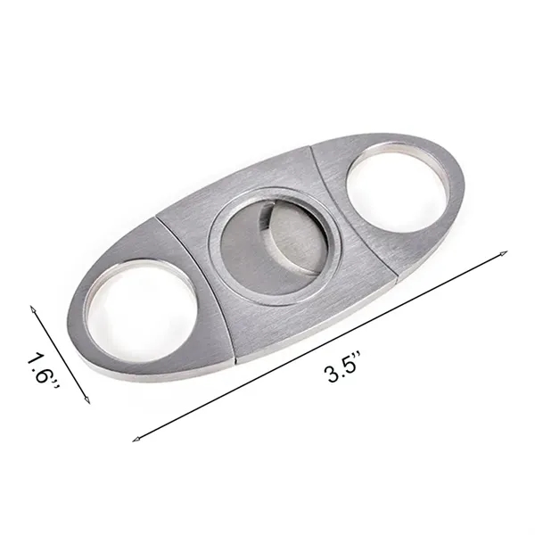 Stainless Steel Cigar Double Cut Blade Cutter Guillotine - Stainless Steel Cigar Double Cut Blade Cutter Guillotine - Image 1 of 2