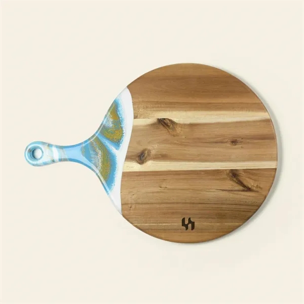 17" Custom Round Cheese Board w/ Handle - 17" Custom Round Cheese Board w/ Handle - Image 1 of 17