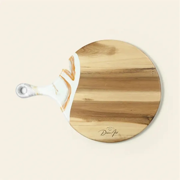 17" Custom Round Cheese Board w/ Handle - 17" Custom Round Cheese Board w/ Handle - Image 16 of 17