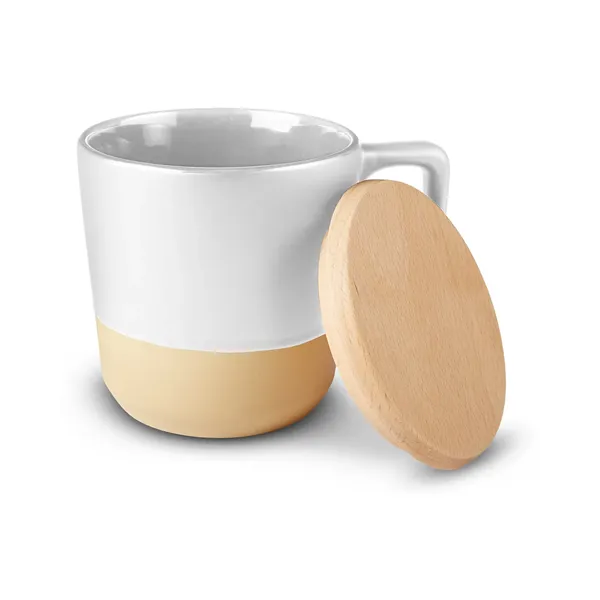 Prime Line 16.5oz Boston Ceramic Mug With Wood Lid - Prime Line 16.5oz Boston Ceramic Mug With Wood Lid - Image 8 of 14