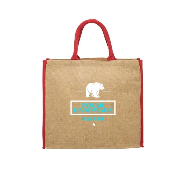 Eco Valley Jute Tote Bag (2 Color Imprint) - Eco Valley Jute Tote Bag (2 Color Imprint) - Image 2 of 2