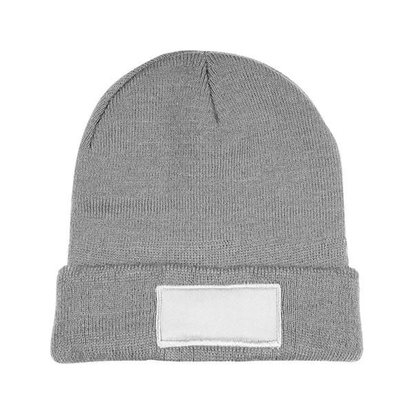 Prime Line Knit Beanie With Patch - Prime Line Knit Beanie With Patch - Image 9 of 9