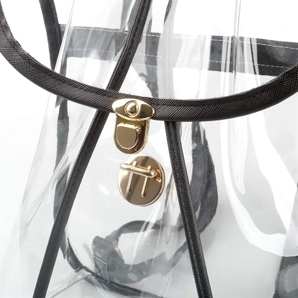 Clear Backpack Gym Drawstring Bag - Clear Backpack Gym Drawstring Bag - Image 1 of 4