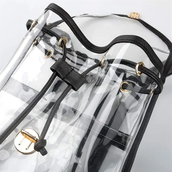 Clear Backpack Gym Drawstring Bag - Clear Backpack Gym Drawstring Bag - Image 2 of 4