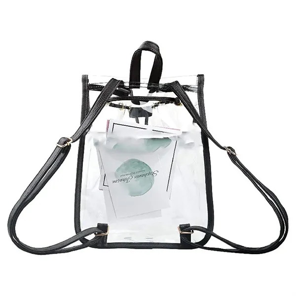 Clear Backpack Gym Drawstring Bag - Clear Backpack Gym Drawstring Bag - Image 3 of 4