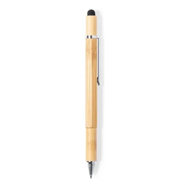 Multi Pen: Custom Logo 6-in-1 Bamboo Multi-Tool Pen - Multi Pen: Custom Logo 6-in-1 Bamboo Multi-Tool Pen - Image 3 of 5