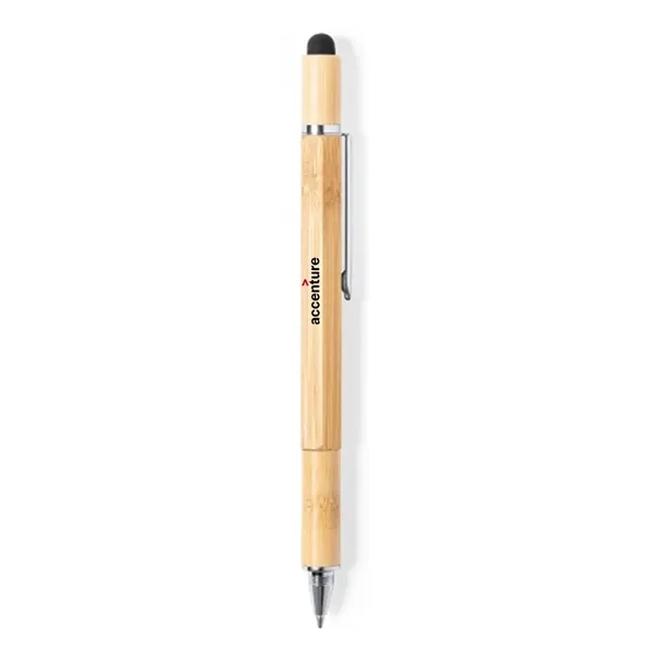 Multi Pen: Custom Logo 6-in-1 Bamboo Multi-Tool Pen - Multi Pen: Custom Logo 6-in-1 Bamboo Multi-Tool Pen - Image 2 of 5