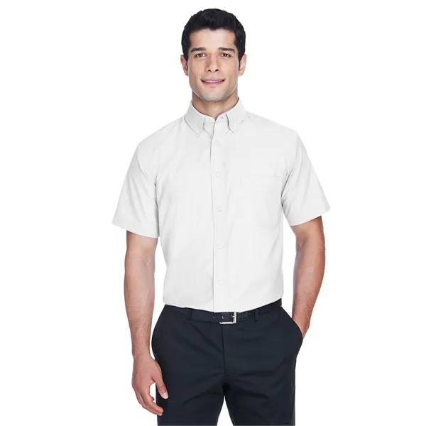 Harriton Men's Short-Sleeve Oxford with Stain-Release - Harriton Men's Short-Sleeve Oxford with Stain-Release - Image 11 of 30