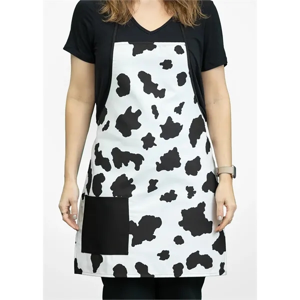 Single Pocket Cow Print Apron - Single Pocket Cow Print Apron - Image 3 of 5