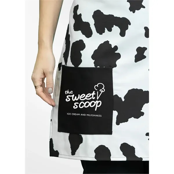 Single Pocket Cow Print Apron - Single Pocket Cow Print Apron - Image 5 of 5