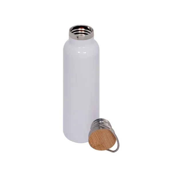 Prime Line 20oz Vacuum Insulated Water Bottle With Bamboo... - Prime Line 20oz Vacuum Insulated Water Bottle With Bamboo... - Image 5 of 11